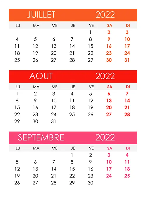 Calendrier juillet, août, septembre 2022 calendrier-juillet-aout-septembre-2022