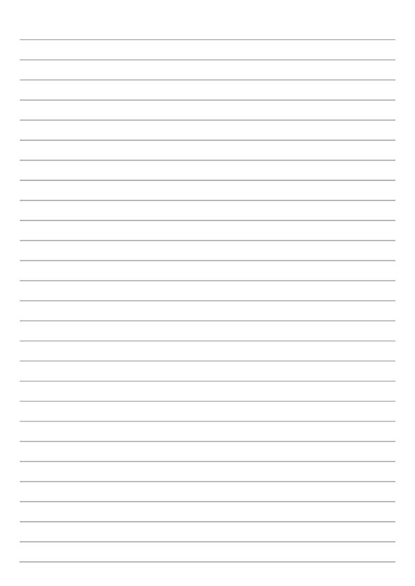 Gabarit page écriture lignes larges 10mm à imprimer