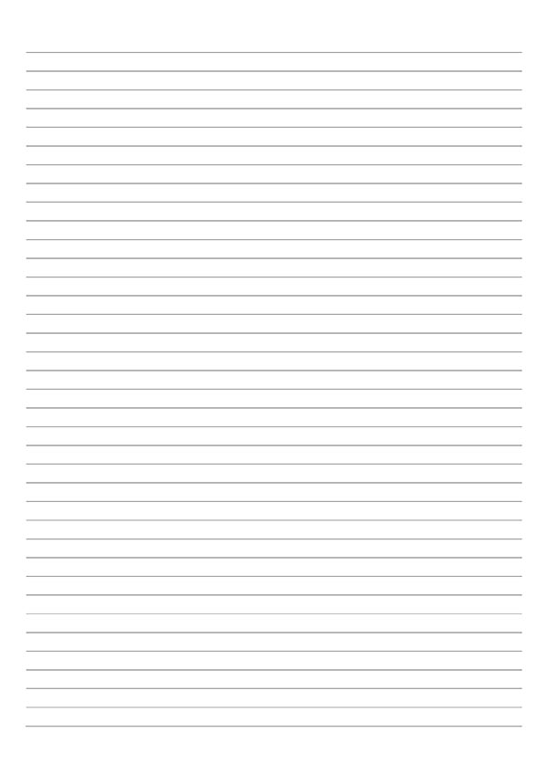 Page lignée vierge écriture 7mm format A4