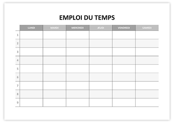Emploi du temps 04
