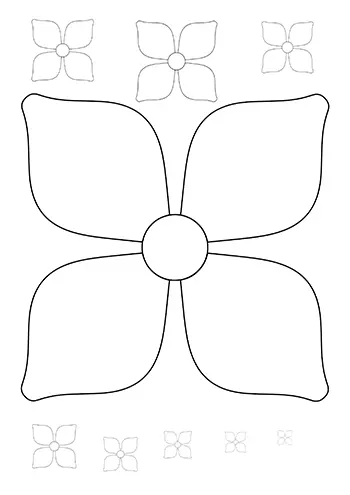 Fleur à découper 23