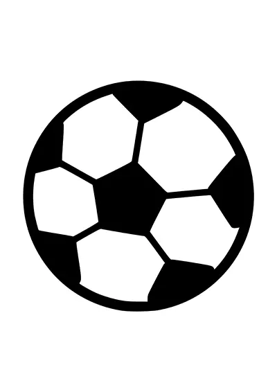 Ballon de foot à imprimer Шаблон футбольного мяча 1