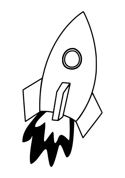 Fusée à imprimer 03