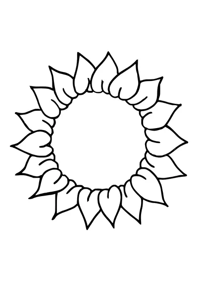 Printable paper sunflower pattern sheet PDF 06