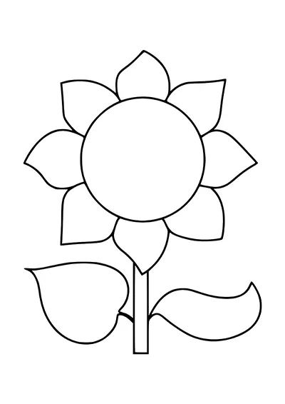 Modèle fleur tournesol activité manuelle 09