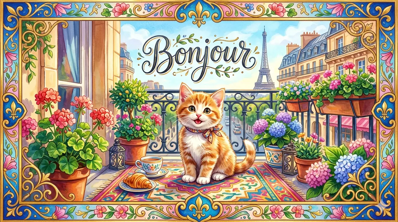 Bonjour chats