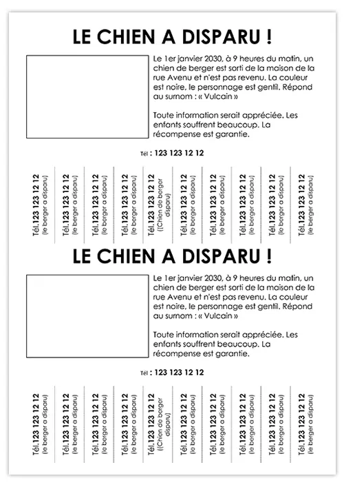 Annonce d'un chien disparu ร imprimer annonce-un-chien-disparu