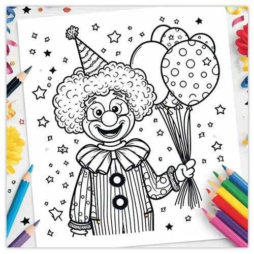 Coloriage clown à imprimer coloriage-clown