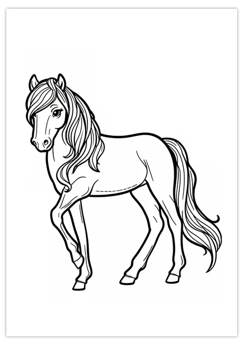 Coloriage de cheval à imprimer coloriage-un-beau-cheval