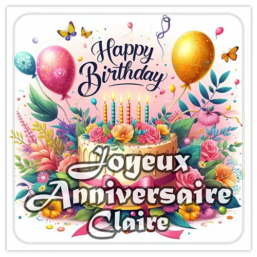 Joyeux Anniversaire Claire