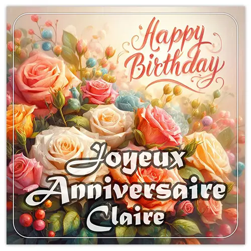 Joyeux Anniversaire Claire