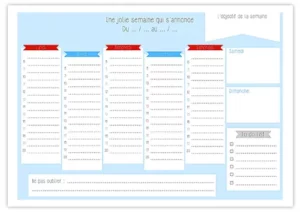 Planificateur hebdomadaire 01
