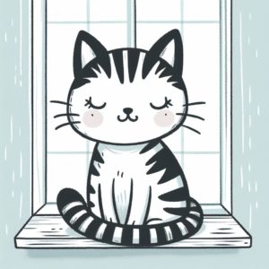 Dessin simple d'un chat