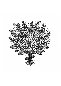 Coloriage bouquet de fleurs