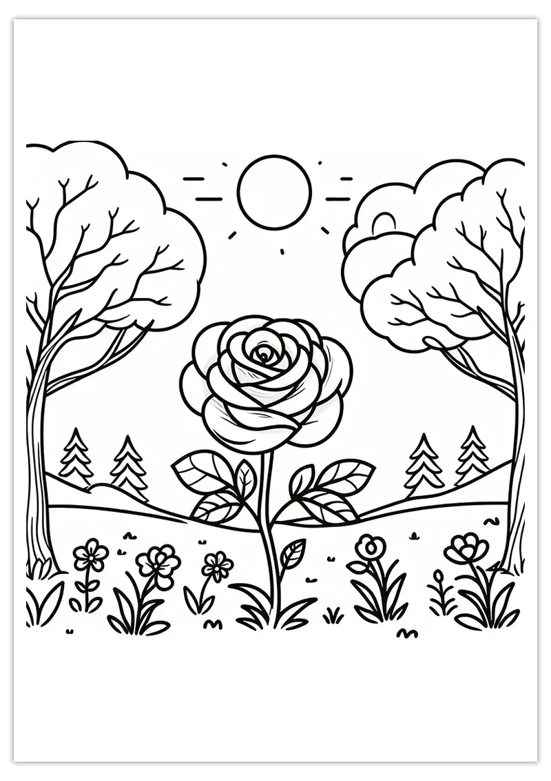 Coloriage de Roses