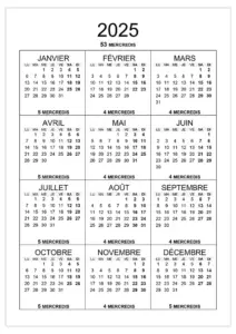 Calendar-2025-mercredis