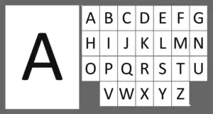 Lettres majuscules à imprimer PDF sur A4 Lettres-majuscules