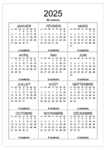 calendrier-2025-samedis