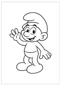 coloriage schtroumpf de haute qualité