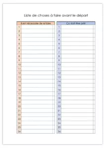 liste de tâches verticale minimaliste